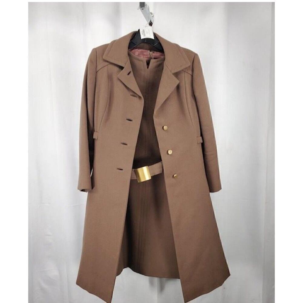 Crepedine Vintage Wool Trench Coat And Dress Set. Unknown Size, Possibly S OR XS